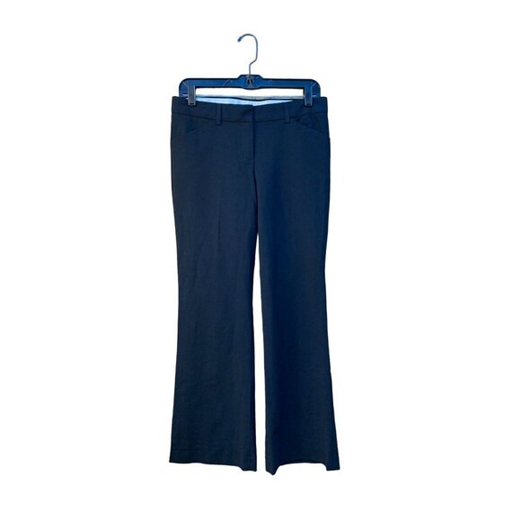 Theory Women's Stretch Wool Pants Low Rise Flare Black Size 4 - Picture 1 of 7